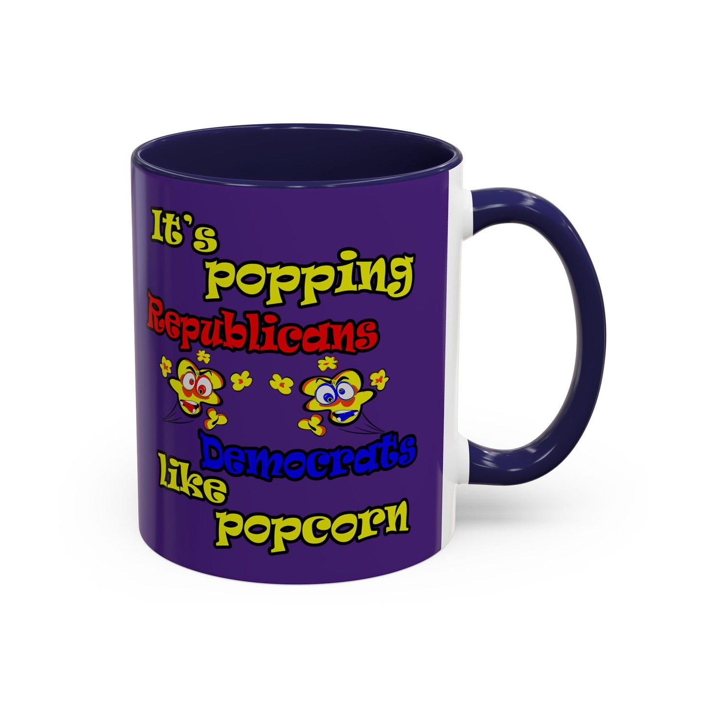 popping like popcorn - Accent Mug (purple)