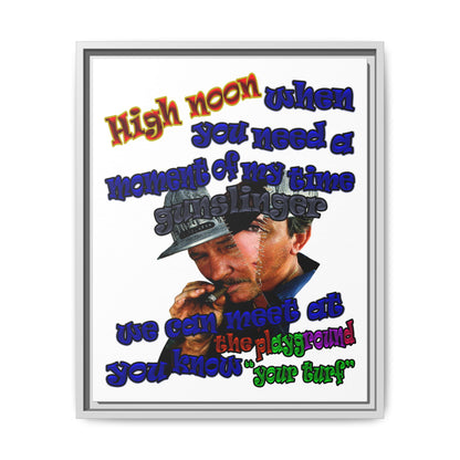 high noon - framed canvas art (white)