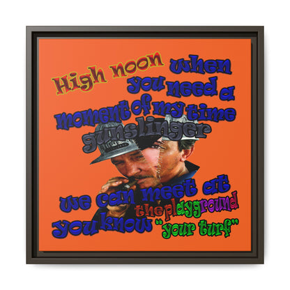 high noon - framed canvas art (orange)