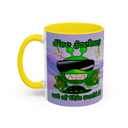 disc jockey - Accent Mug (light blue-pink wave)