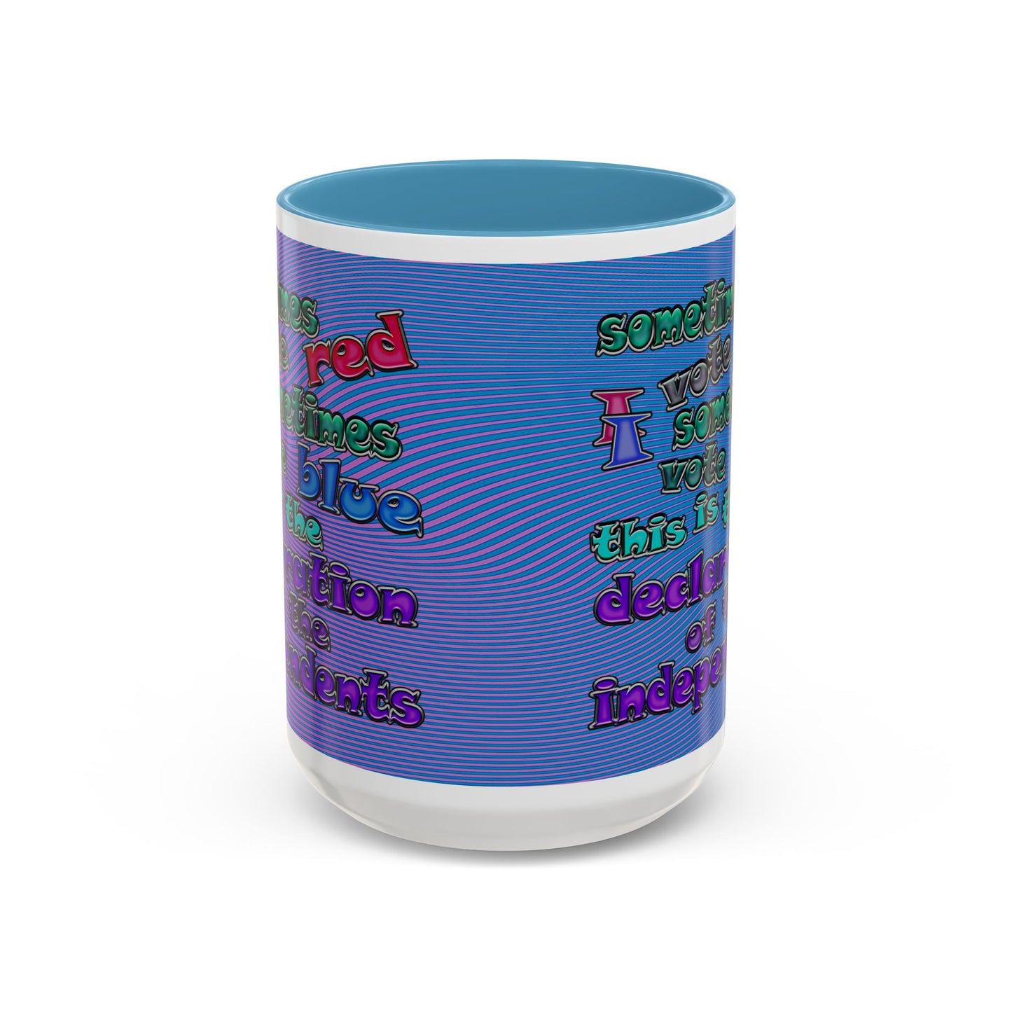 declaration of the independents - Accent Mug (light blue-purple wave)