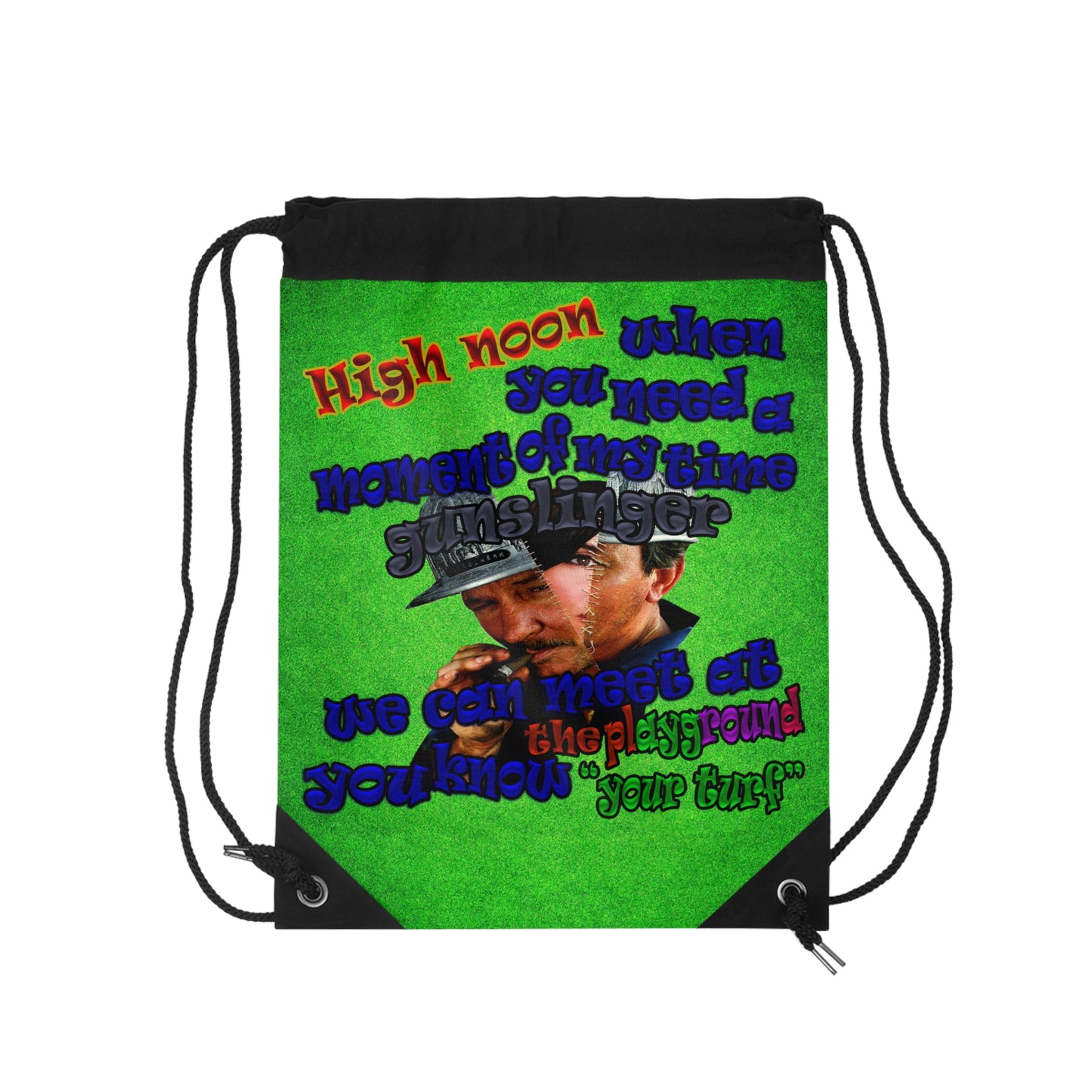 high noon - Drawstring Bag (green turf)