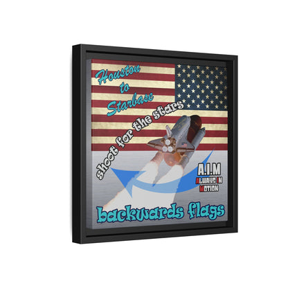 shoot for the stars - framed canvas art (brushed nickel)