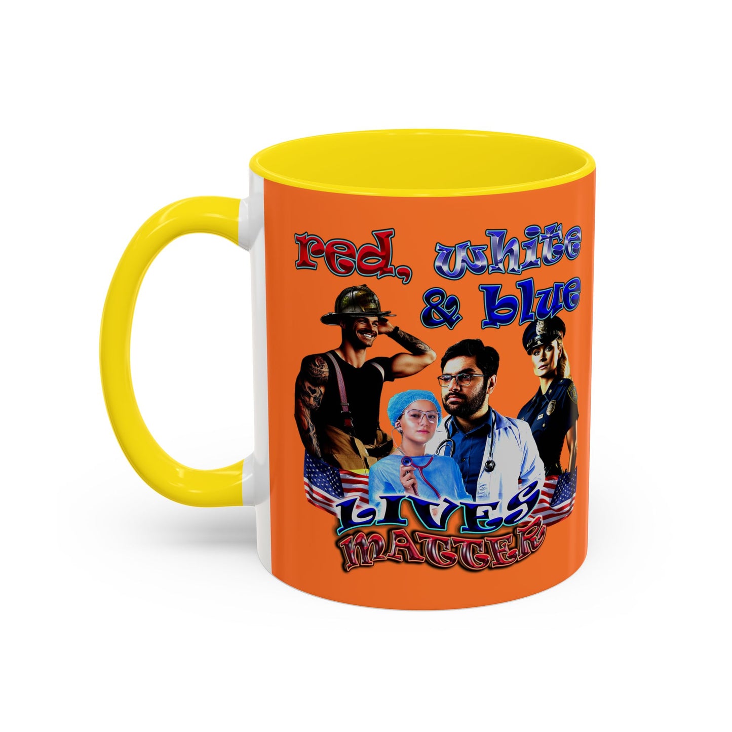 rw&b lives matter - Accent Mug (crusta)