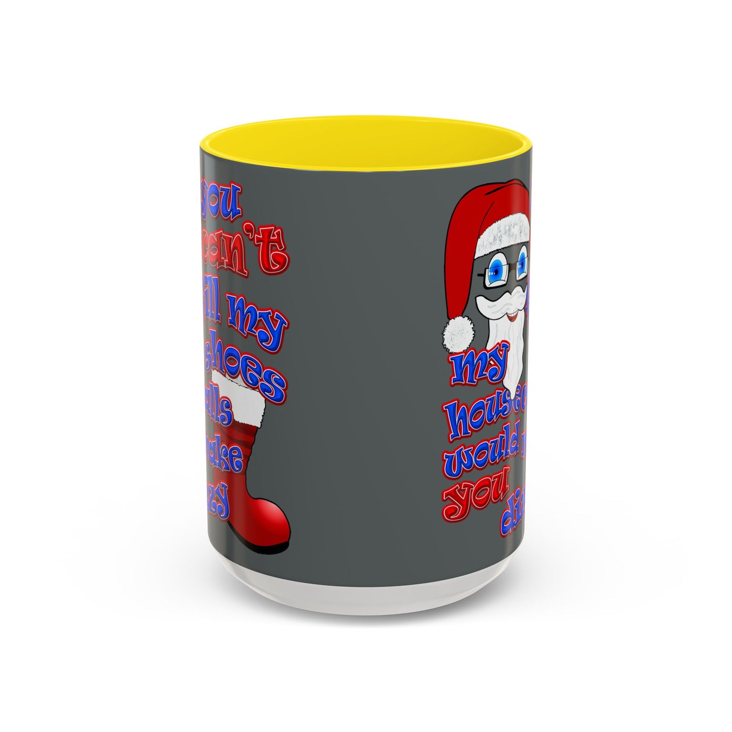 santa's shoes - Accent Mug (dark grey)