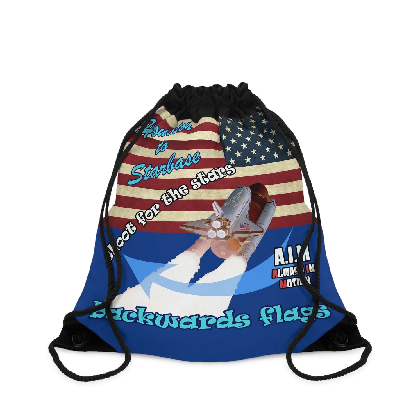 shoot for the stars - Drawstring Bag (dark blue)