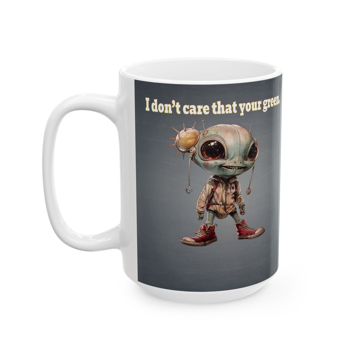 I don't care that your grey - White Mug (grey-light grey)