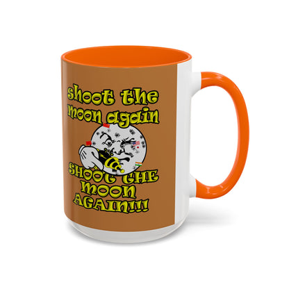 shoot the moon again - Accent Mug (light brown)