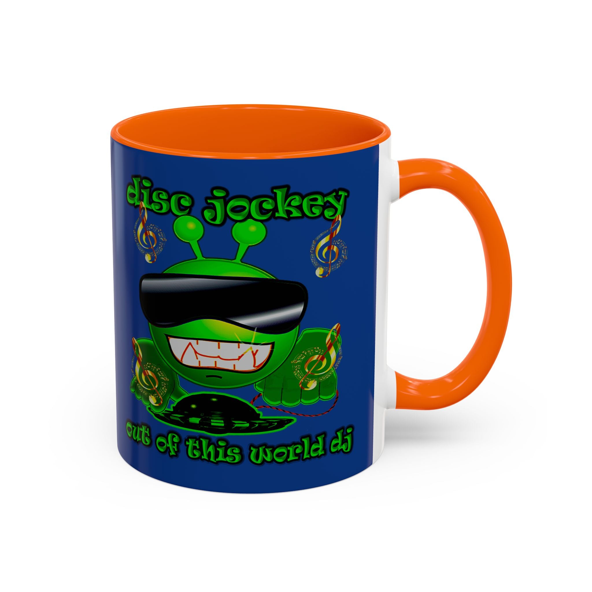 disc jockey - Accent Mug (dark blue)