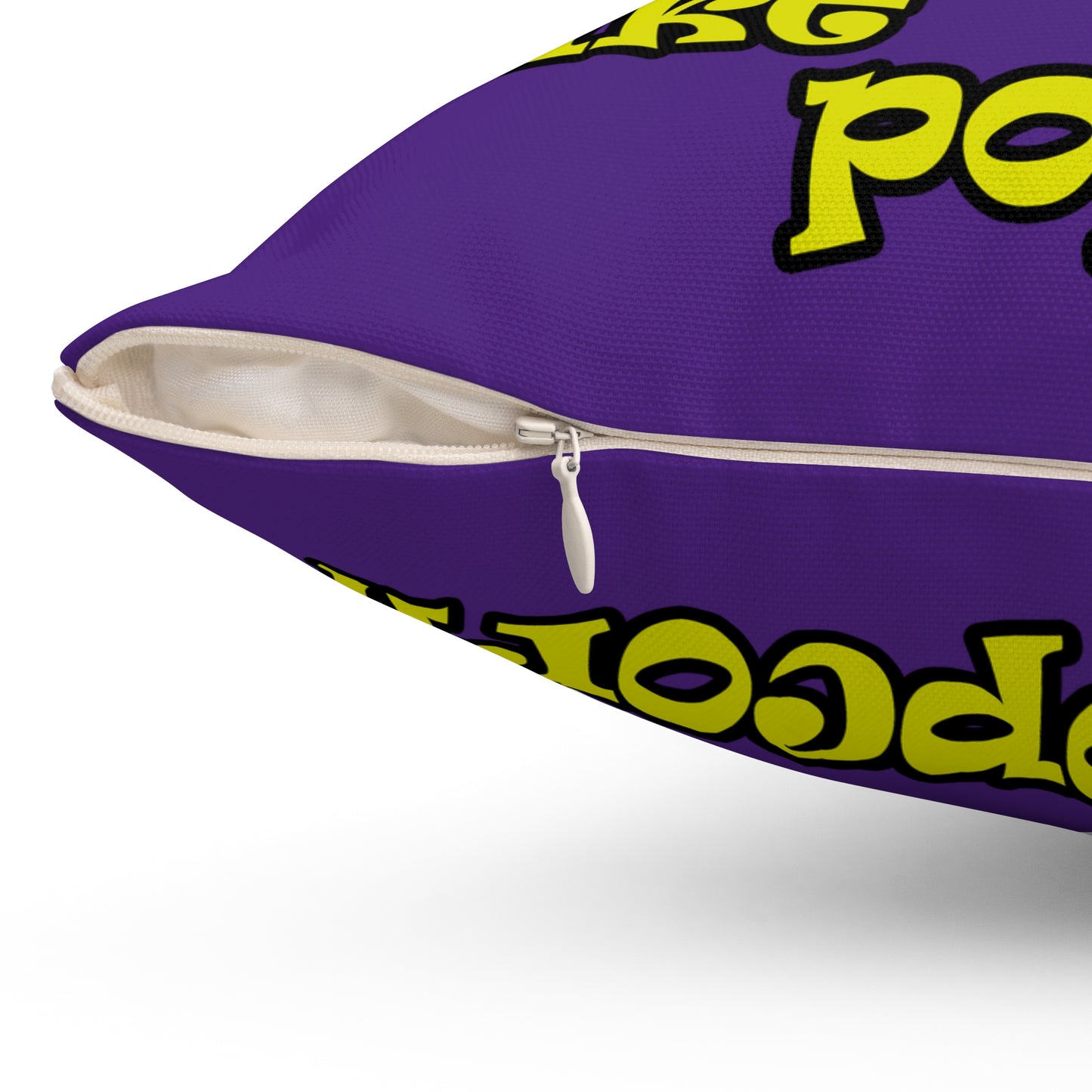 popping like popcorn - Spun Polyester Square Pillow - (purple)