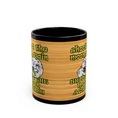 shoot the moon again - Black Mug (butterscotch wood finish)