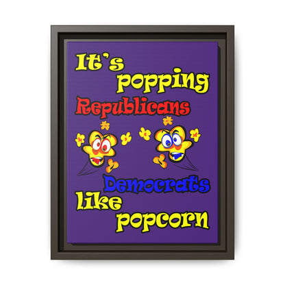 popping like popcorn - framed canvas art (purple)