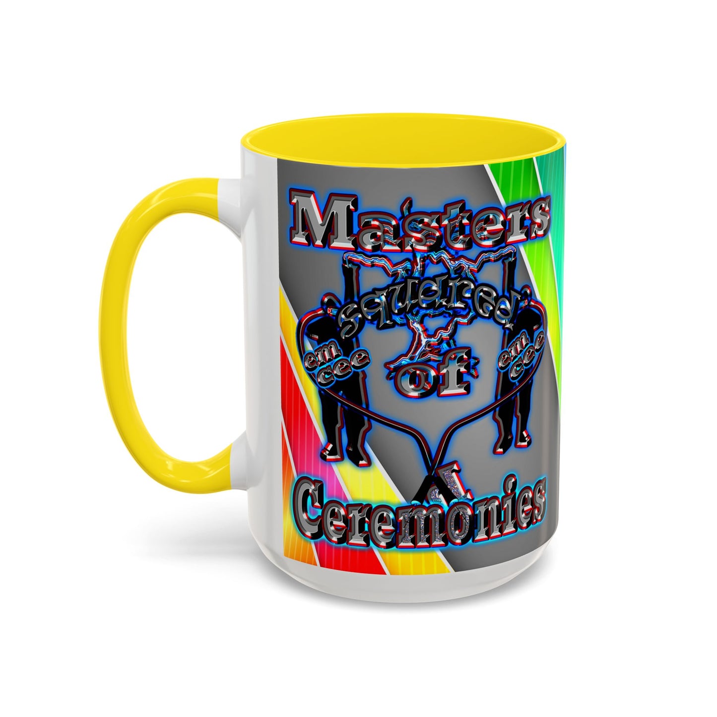em cee squared - Accent Mug (rainbow split)