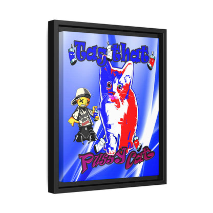 tag that - framed canvas art (blue-white wave)