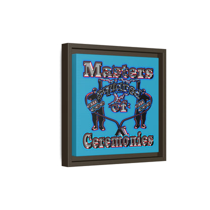 em cee squared - framed canvas art (turquoise)