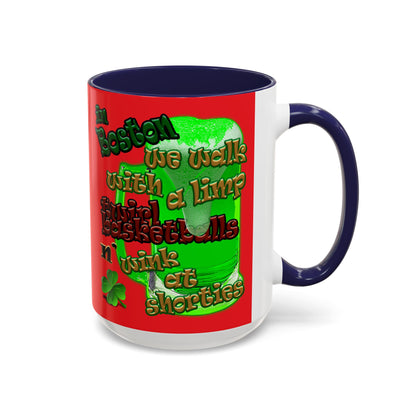 celtics logo - Accent Mug (red)