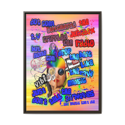 drop the beat - framed canvas art (color blur)