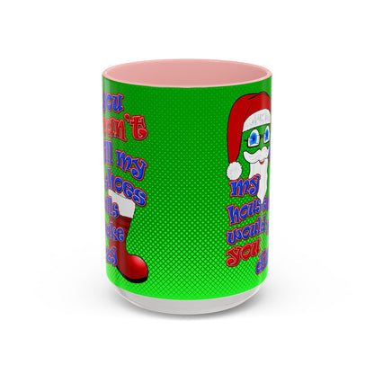 santa's shoes - Accent Mug (logo green)