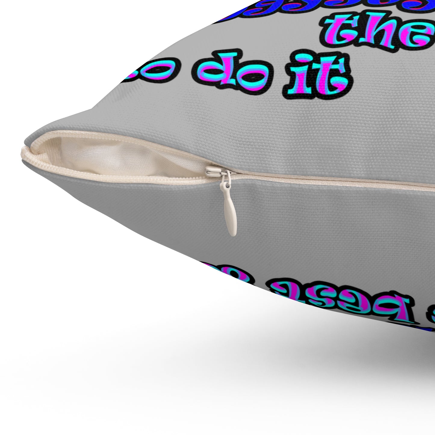 doggystyle - Spun Polyester Square Pillow - (light grey)