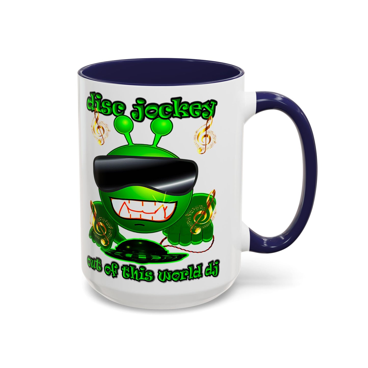 disc jockey - Accent Mug (white)