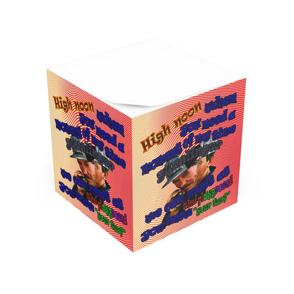 high noon - note cube (yellow-orange wave)
