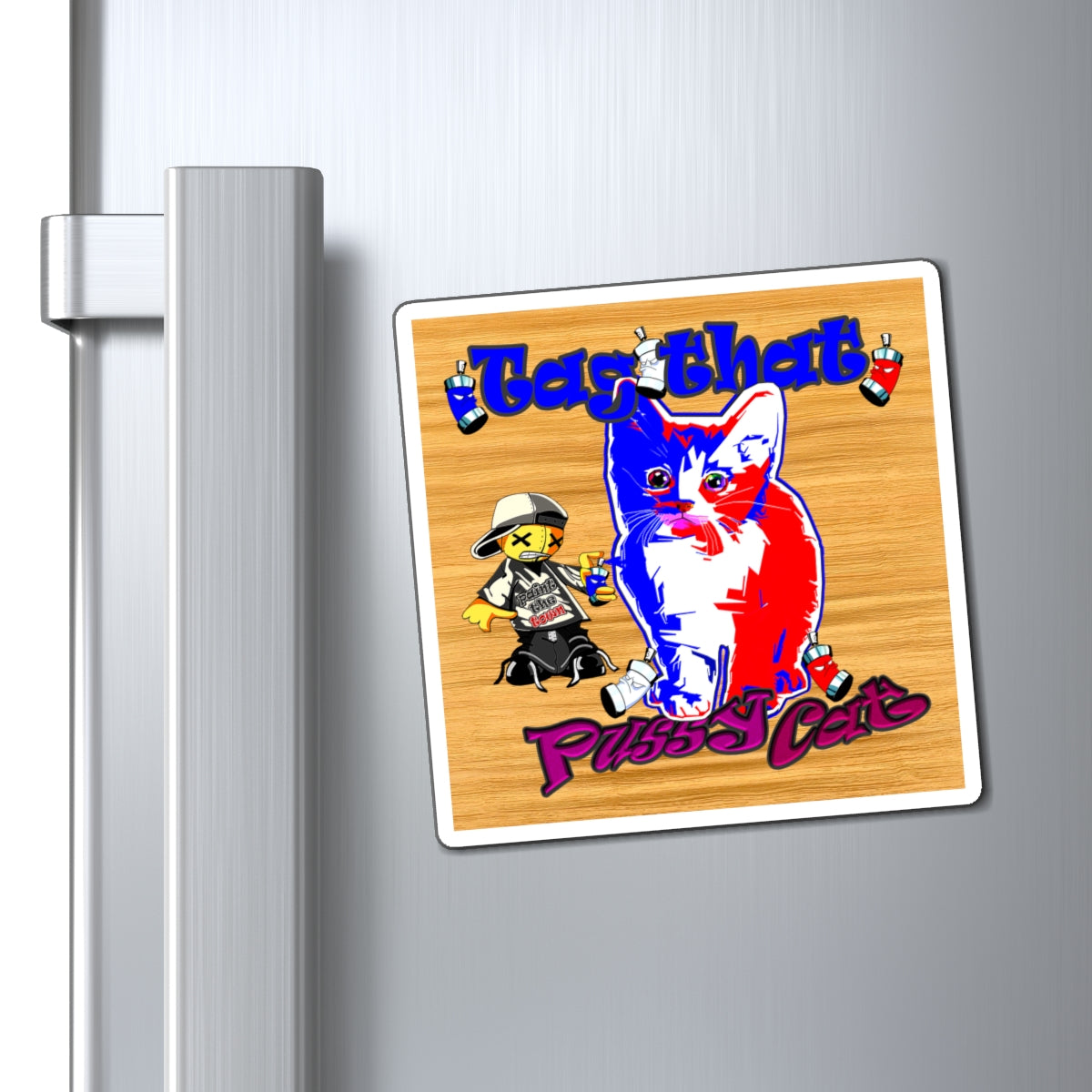 tag that - Magnets - (butterscotch wood finish)