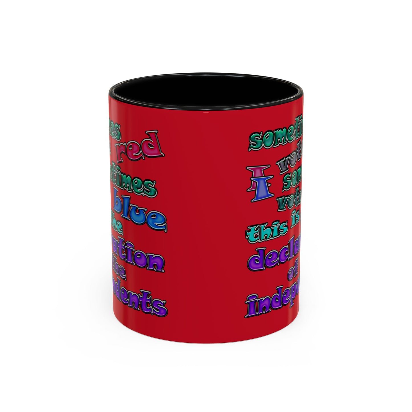 declaration of the independents - Accent Mug (dark red)