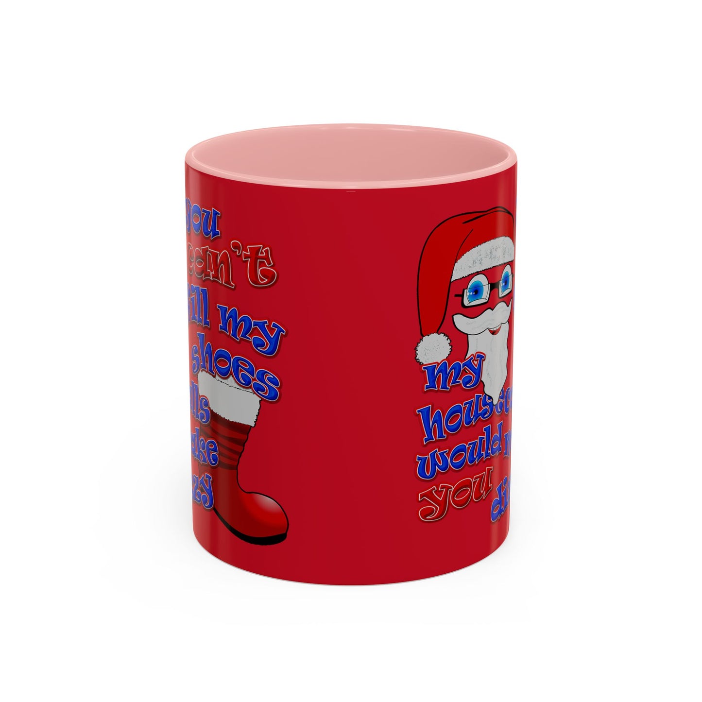 santa's shoes - Accent Mug (dark red)