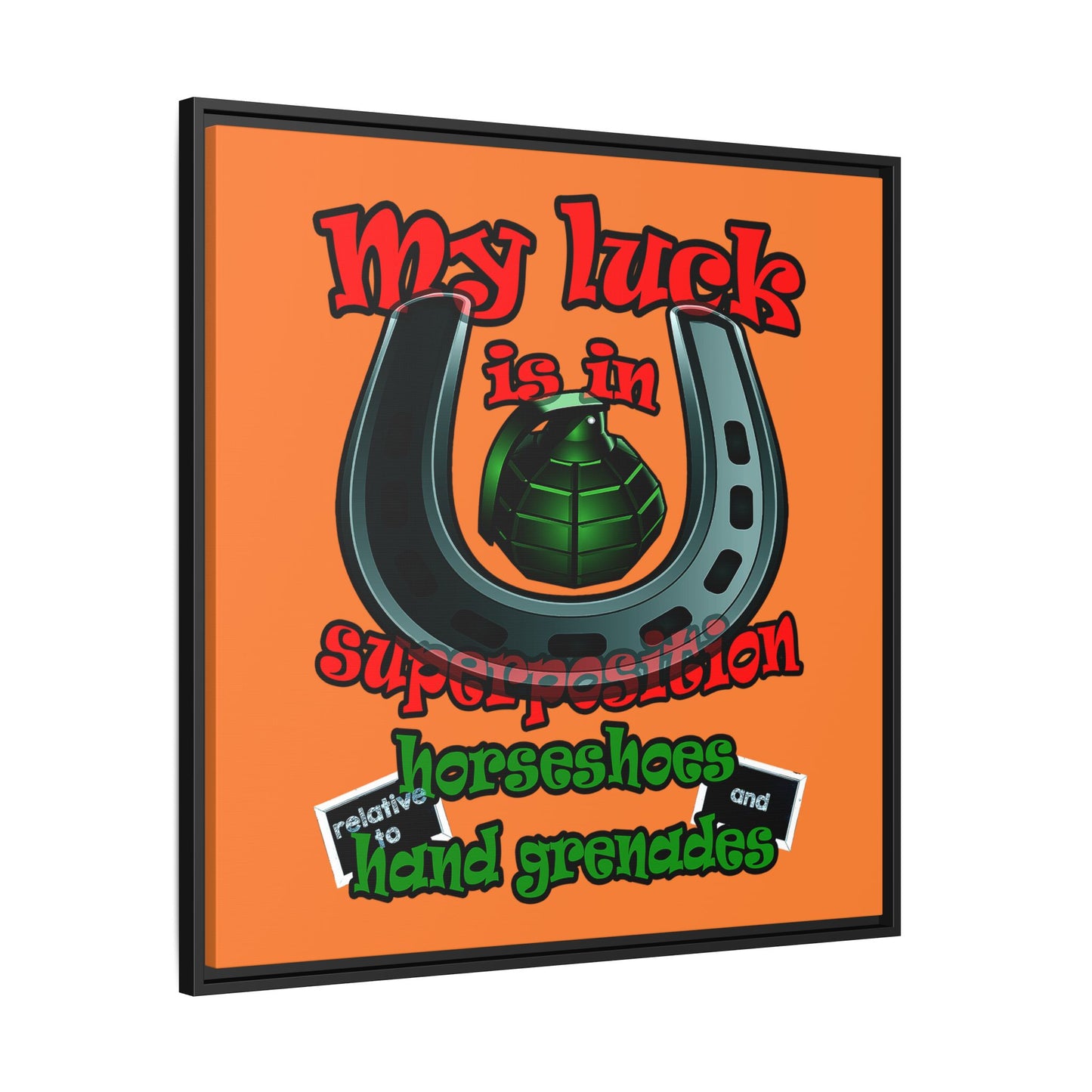 my luck - framed canvas art (crusta)