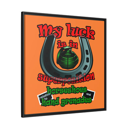 my luck - framed canvas art (crusta)