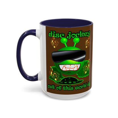 disc jockey - Accent Mug (brown)