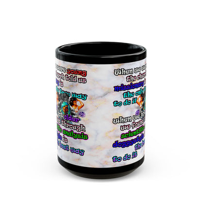 doggystyle - Black Mug (white marble)