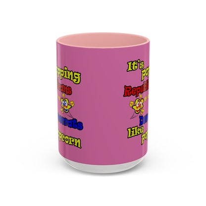 popping like popcorn - Accent Mug (light pink)