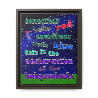 declaration of the independents - framed canvas art ('snoops' background)