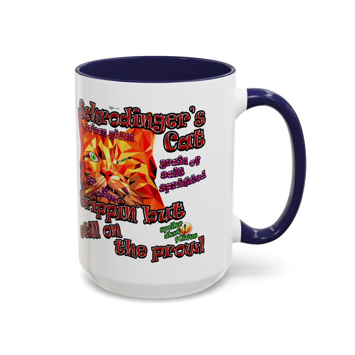 schrodinger's cat - Accent Mug (white)