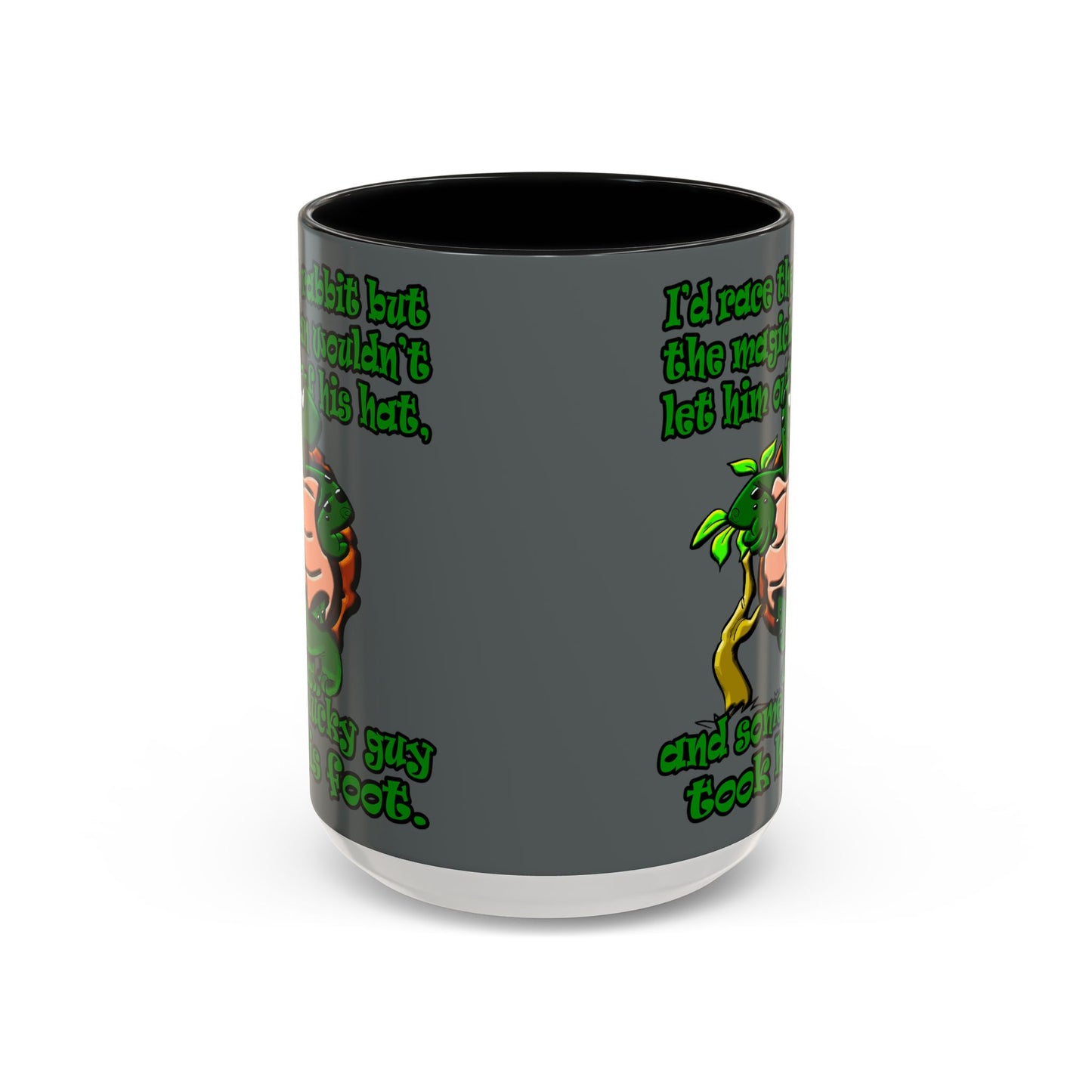 turtle race - Accent Mug (dark grey)