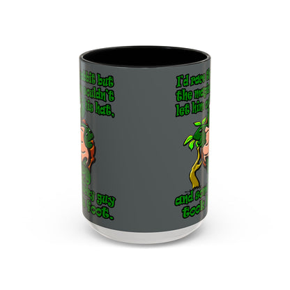 turtle race - Accent Mug (dark grey)