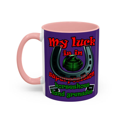 my luck - Accent Mug (purple)
