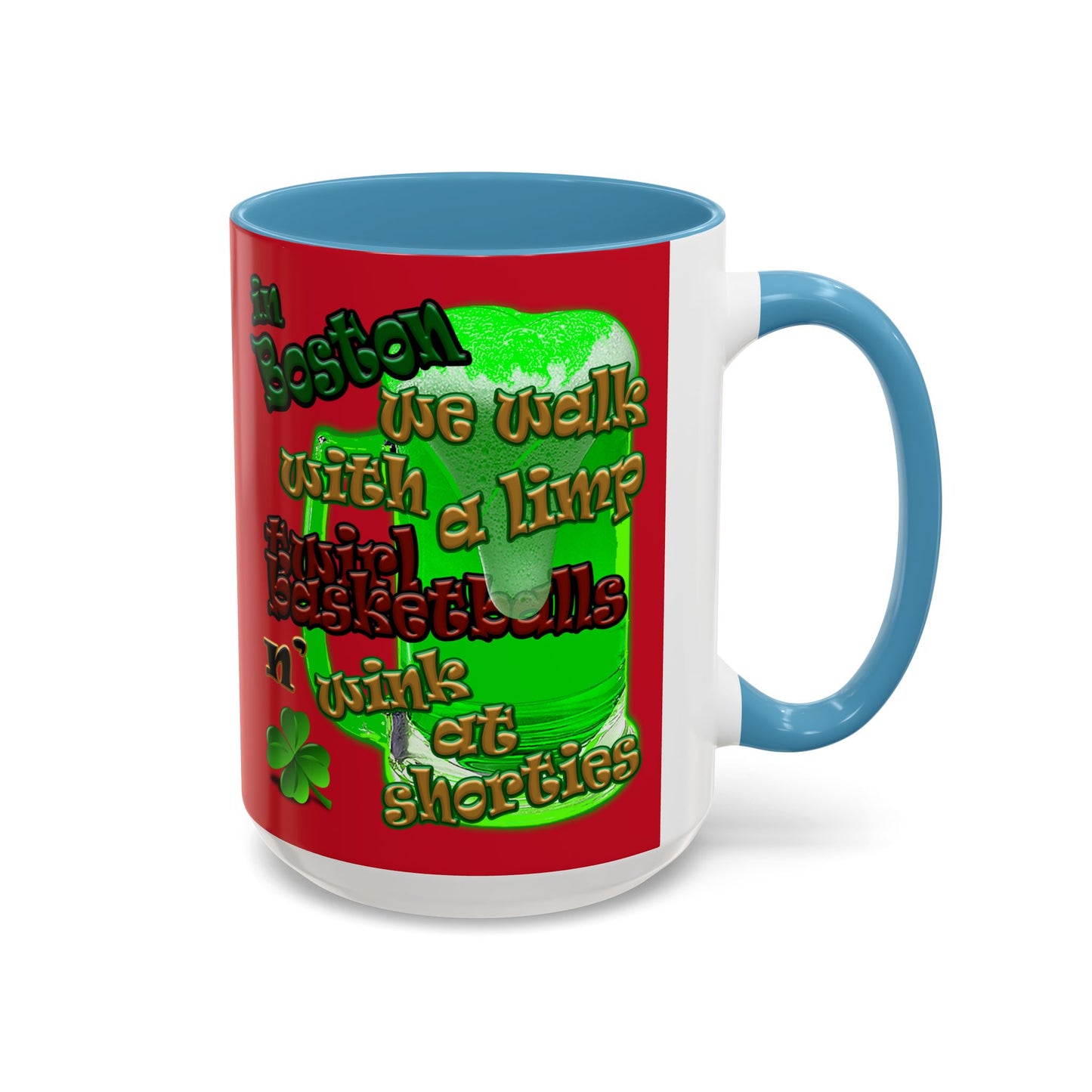 celtics logo - Accent Mug (dark red)