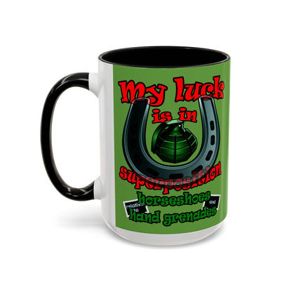 my luck - Accent Mug (green)