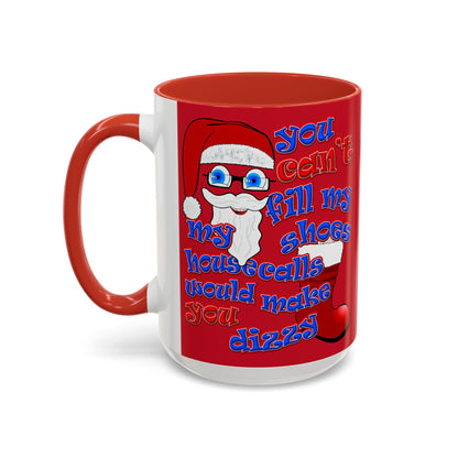 santa's shoes - Accent Mug (dark red)