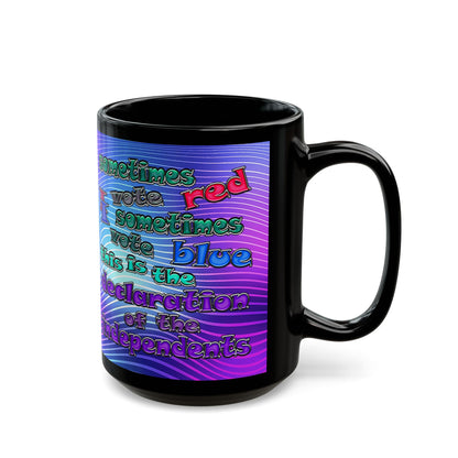 declaration of the independents - Black Mug (purple wave)