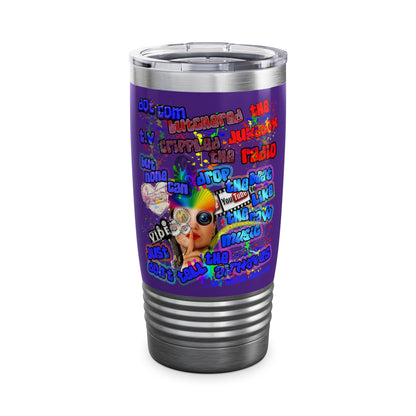 drop the beat - Ringneck Tumbler, 20oz (purple)