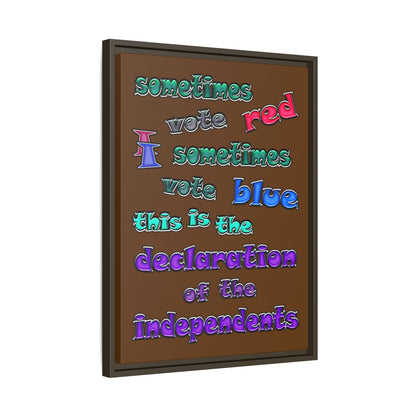 declaration of the independents - framed canvas art (brown)