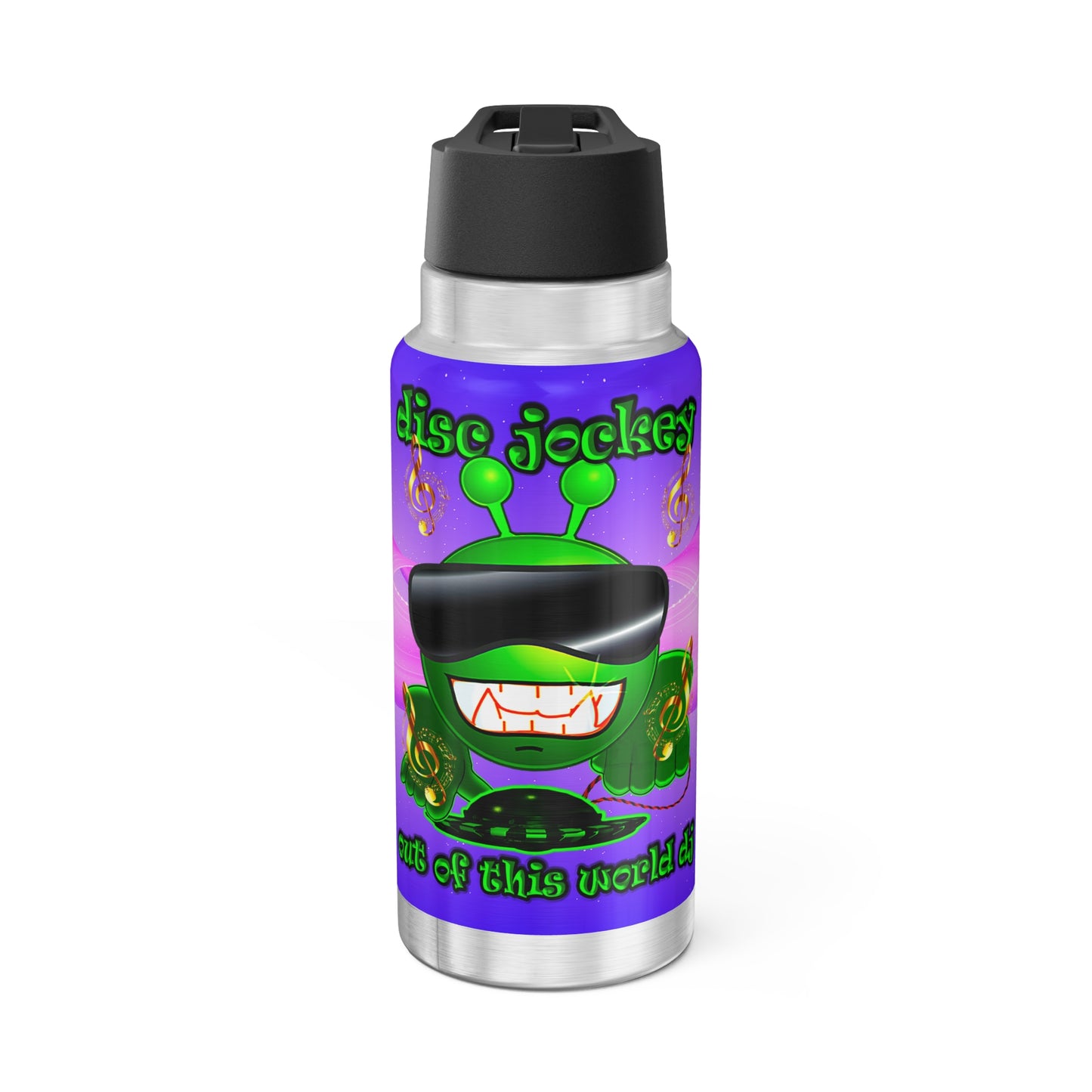 disc jockey - Gator Tumbler, 32oz (purple-pink wave)