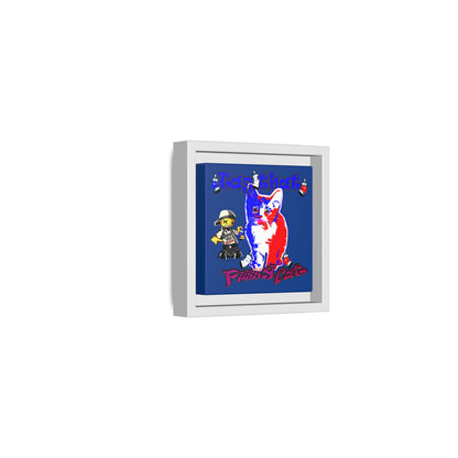 tag that - framed canvas art (dark blue)