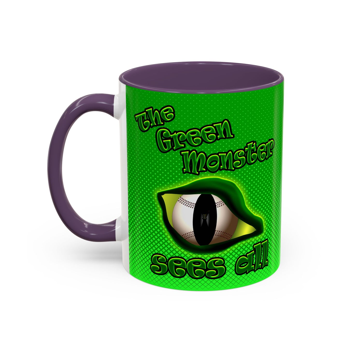 green monster - Accent Mug (logo green)