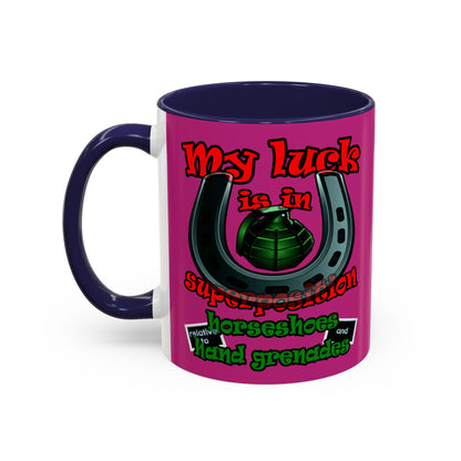 my luck - Accent Mug (pink)