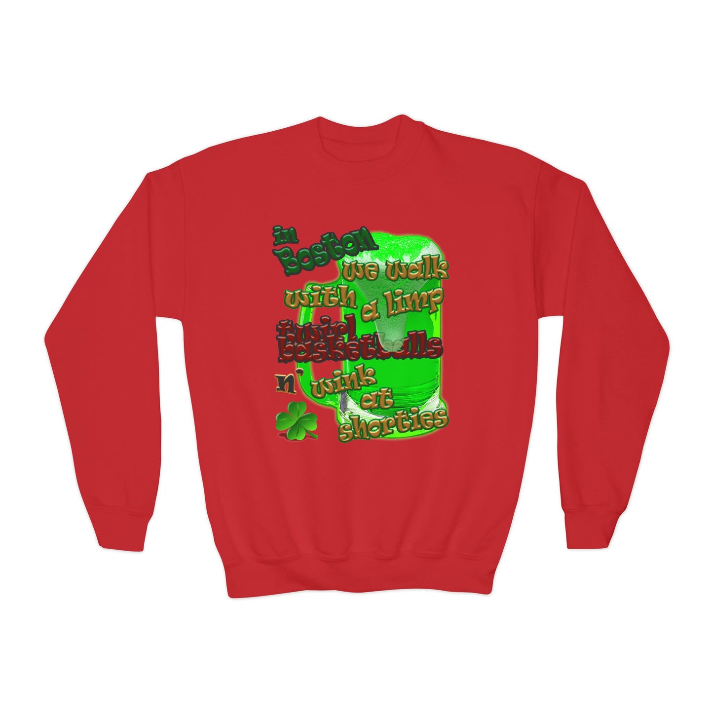 celtics logo - Youth Crewneck Sweatshirt