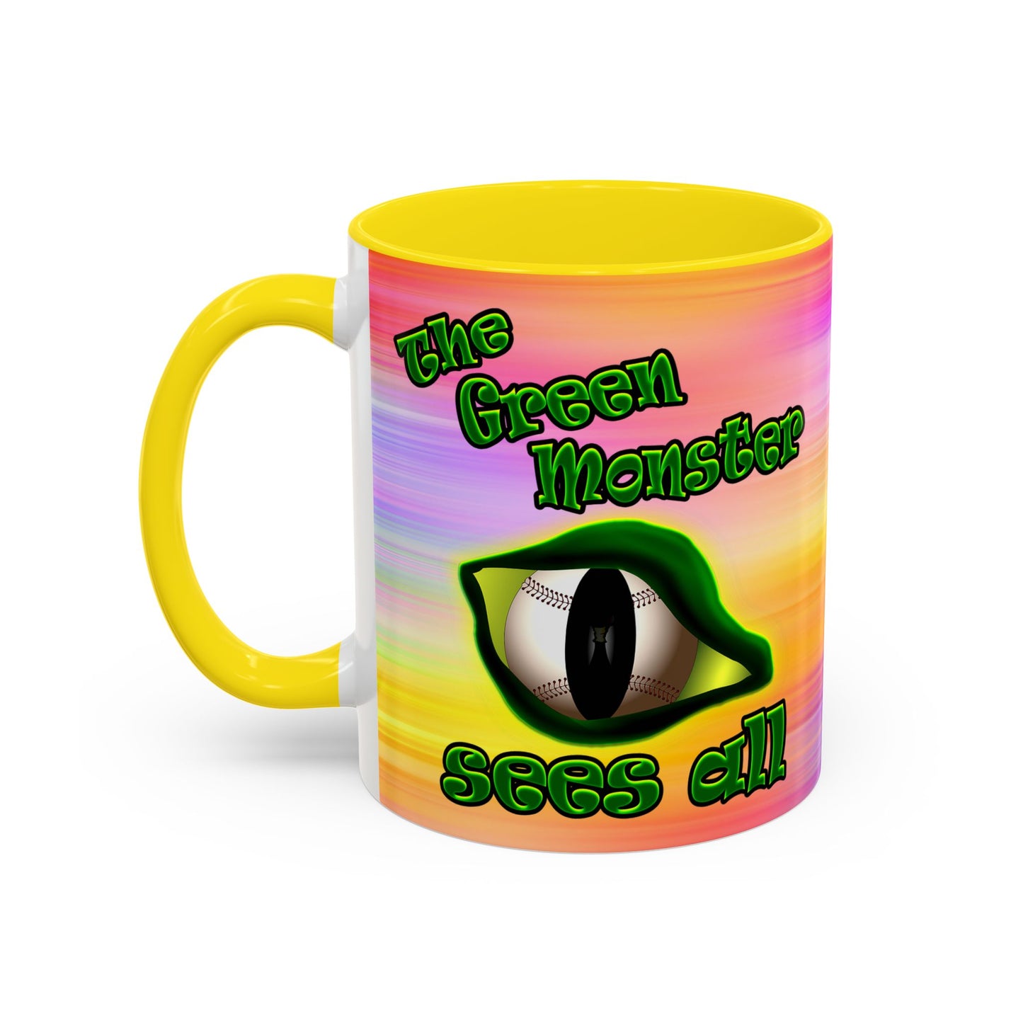 green monster - Accent Mug (color blur)